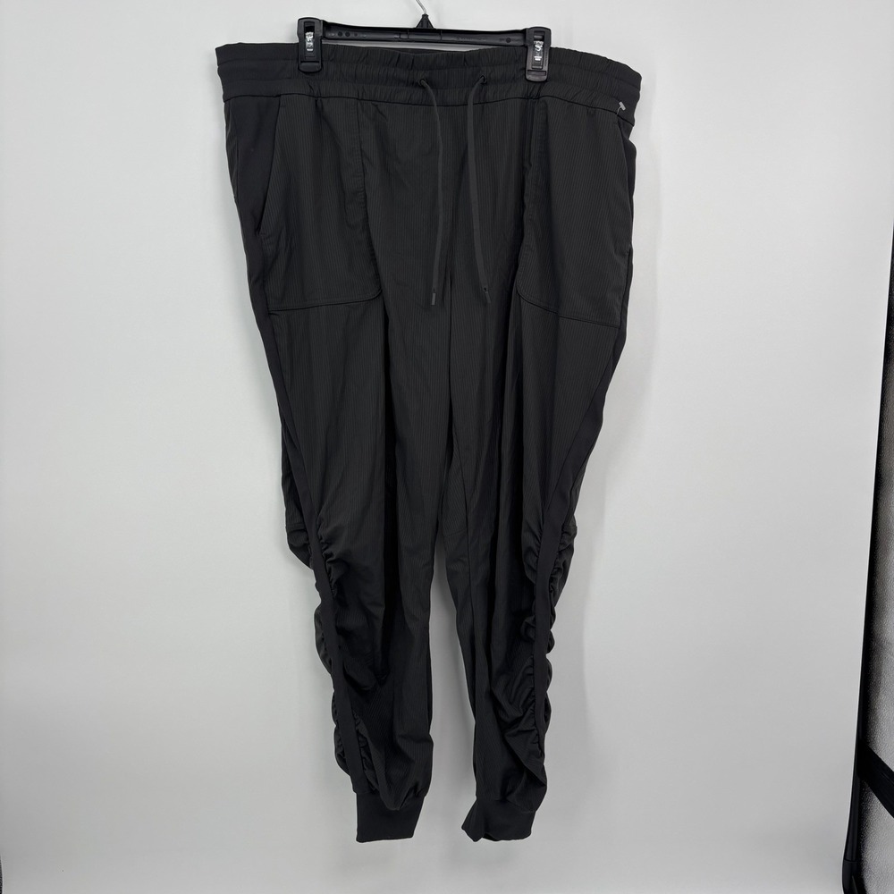 Lululemon Dance Studio Jogger Pants Gray Pinstripe Swift LW5ENMS Womens 20